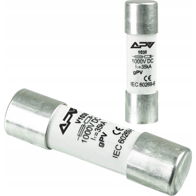 Adelid Valcová poistka 10x38 10A 1000V DC gPV fotovoltická poistková vložka
