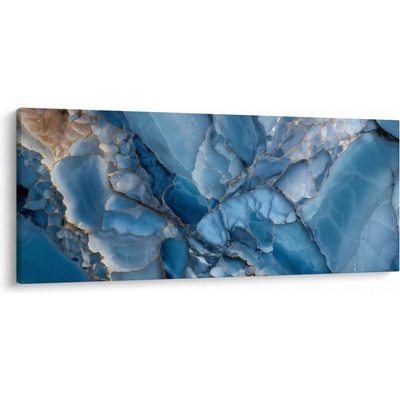 Obraz - Modrý členitý mramor, jednodílný 120x50 cm