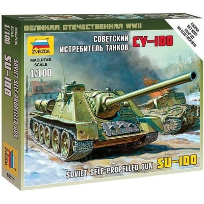 Zvezda stíhač tanků Su 100 sovětská armáda Wargames WWII 6211 1:100