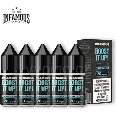 Infamous Liqonic MTL booster 50/50 20 mg 5x10 ml – Hledejceny.cz
