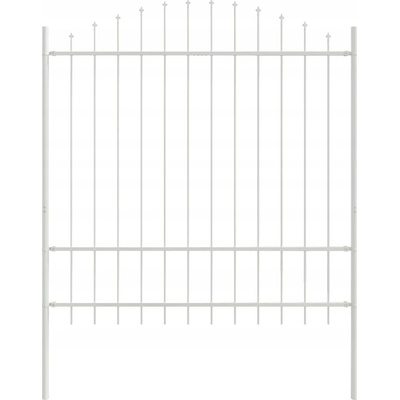 Bílý oplocení s obloukem, 1,7x1,75 m, ocelový