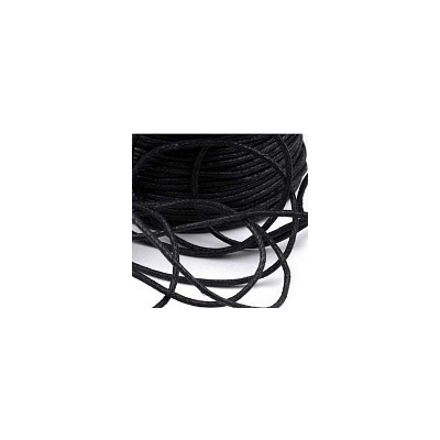 Voskovaná šňůra černá, 1,5 mm (5 m)