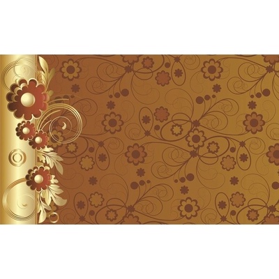 Preinterier FT3399 Fototapeta na stenu Hnedo zlatý ornament vlies 104cm x 70cm