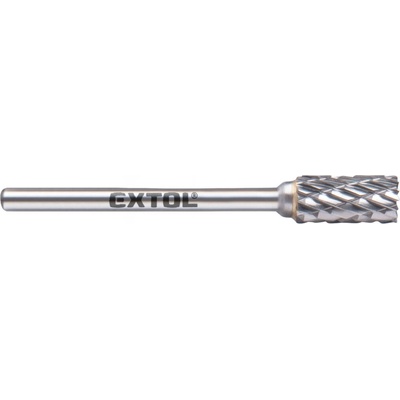 EXTOL INDUSTRIAL fréza karbidová, valcová s čelným ozubením, ?6x13mm, ?stopky 3mm, sek stredná (double-cut)