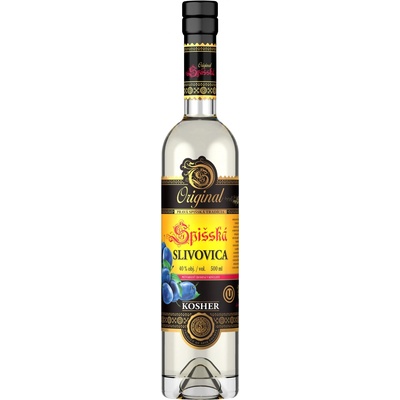 Kosher Spišská Slivovica 40% 0,5 l (čistá fľaša)
