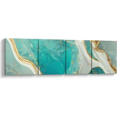 Obraz - Mramorový design II., štvordielne 160x40 cm