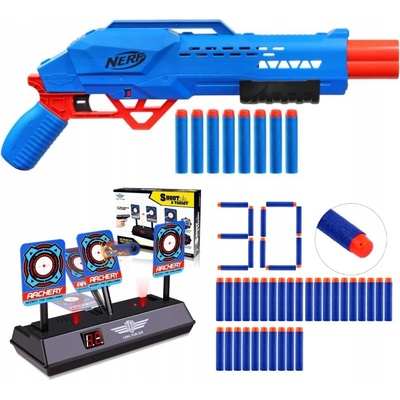 PISTOLE NERF ALPHA STRIKE BROKOVNICE BIG CAT DB-2 SADA + 30 ŠIPEK TERČ