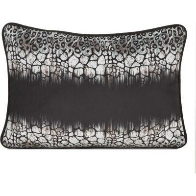 Takoy Sametový polštář 30x45 cm černo-bílý s designovým potiskem a lemováním po okrajích EVA 17 C EVA MINGE-HF-463594 | 30 x 45 cm