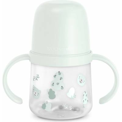 Suavinex Wild & Free Bottle With Soft Spout fľaša s držadlami Green 150 ml