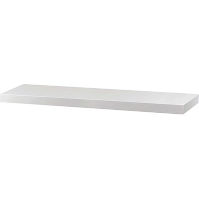 Autronic Polička nástěnná 90 cm, MDF, barva bílý vysoký lesk P-013 WT