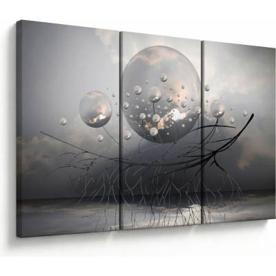 Obraz abstraktních koulí, třídílný 120x80 cm