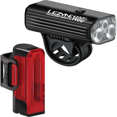 Lezyne MACRO Drive 1400+ STRIP Drive PRO 400+ set čierne