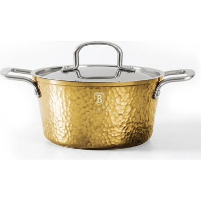 Pro-Tech shop Kastrol s mramorovým povrchem a nerezovou poklicí Hammered Gold 22cm 55601