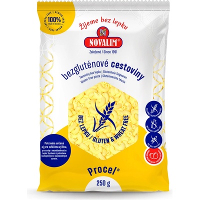 Novalim Bezlepkové cestoviny Procel kolienka malé 250 g