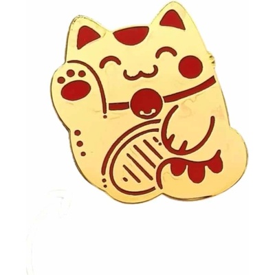 S1moonka kovový pin Lucky Cat 45 mm