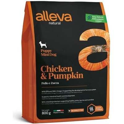 Alleva Natural Puppy Mini Chicken and Pumpkin 0,8 kg