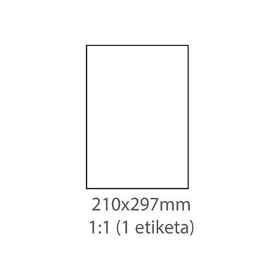 ECODATA etikety Samolepiace 210x297 transparent PET fólia lesklá (100 listov A4/bal.)