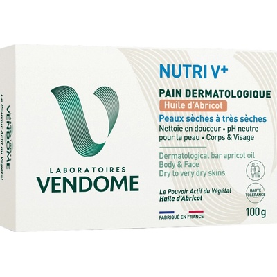 Vendome Nutri V+ dermatologické mydlo s marhuľovým olejom 100 g