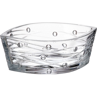 Crystal Bohemia Labyrinth skleněná dekorační mísa 20,5 cm