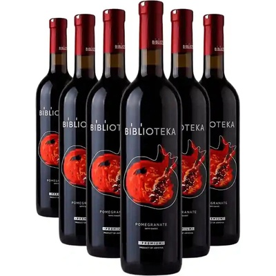 Manukyan Biblioteka granátové víno polosladké 12,5% 6 x 0,75 l (holá lahev)