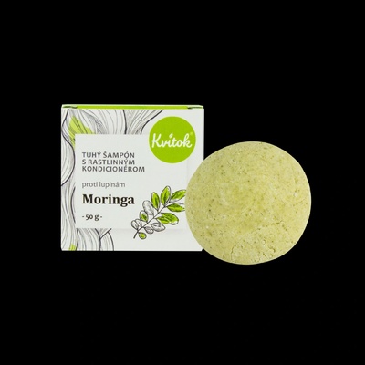 Kvítok tuhý šampon s kondicionérem proti lupům Moringa