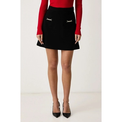 Guess sukňa s viskózou WANDA W6BD23.K6219 čierna