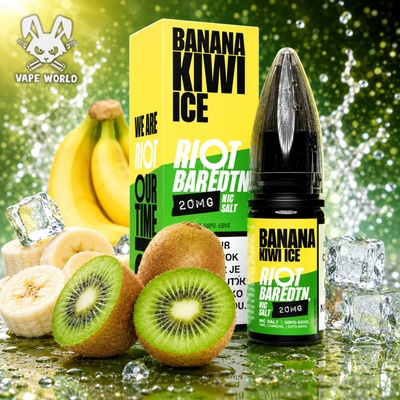 Riot BAR EDTN Nic Salt Banana Kiwi Ice 10 ml 20 mg