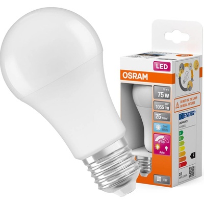 LEDVANCE Žiarovka LED CLA75MS E27 10W/840 MOTION SENZOR