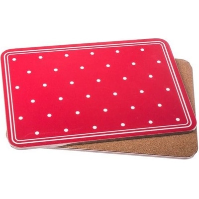 Dakls prostírání Puntíky červená 29x21cm sada 2 ks