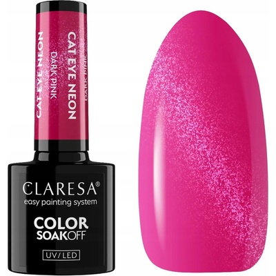 CLARESA Gél lak CAT EYE NEON Dark Pink 5 g