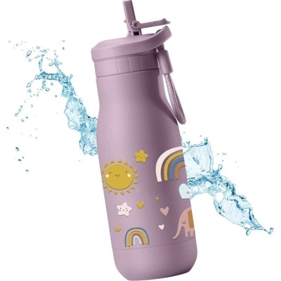 Jenard termoláhev s pítkem 350 ml Pink rainbow bunny