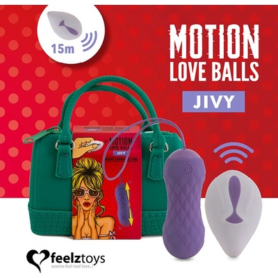 FeelzToys remote controlled motion love balls jivy Vibrační bullet na dálkové ovládání s pulzním pohybem
