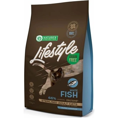 Nature's Protection Cat Dry LifeStyle GF Sterilised W.Fish 1,5 kg