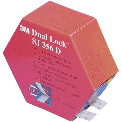 3M SJ 356D Dual Lock Pásik so suchým zipsom lepiaci 5000 mm x 25 mm priesvitná 1 pár