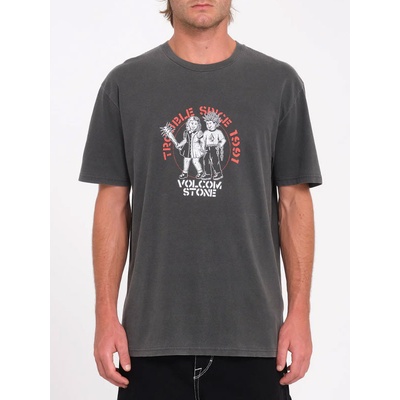 Volcom Trouble Couple Pw black pánské tričko s krátkým rukávem