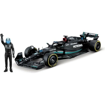 Bburago RACE Formule F1 s figurkou jezdce Mercedes-AMG W14 E Performance 2023 č. 63 Russell 1:24
