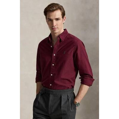 Polo Ralph Lauren pánska bavlnená košeľa 710805564 burgundské