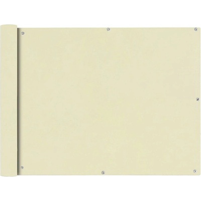 Greatstore Balkónová zástěna z oxfordské látky 90x600 cm krémová