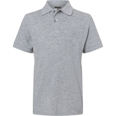 James & Nicholson JN 70K detská piqué polokošeľa grey heather