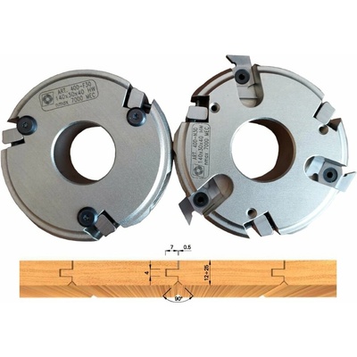 Fréza na palubky OMAS 425 D144 B25 d40 Typ 6 SADA