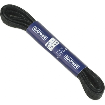 Saphir Flat Waxed Laces Black