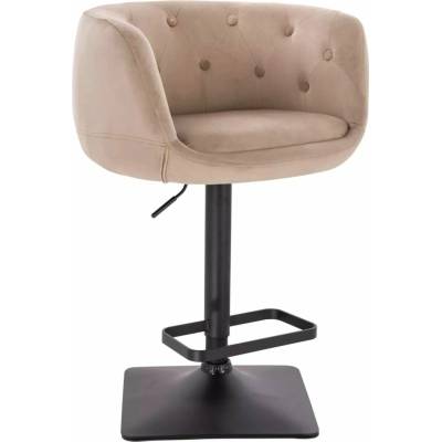 LuxuryForm Design Montana Velur na čiernej hranatej podstave / latte