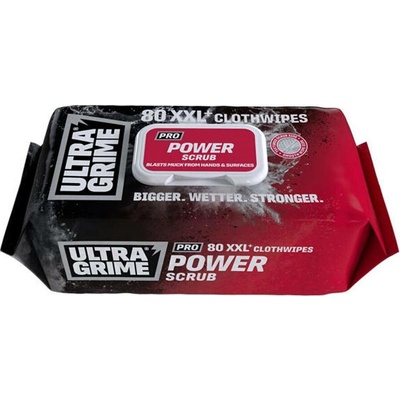 Ultragrime profi čistící ubrousky Power Scrub XXL, 80 ks