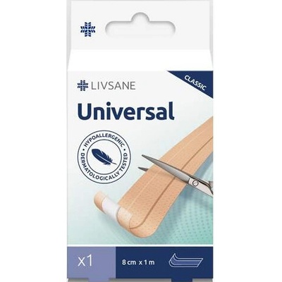 LIVSANE Náplasť Univerzálna Klasik pás 8 cm x 1 m 1 ks