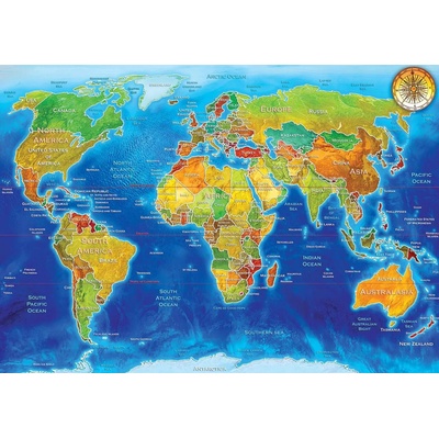 KS Games Adrian Chesterman Politická mapa sveta 1500 dielov