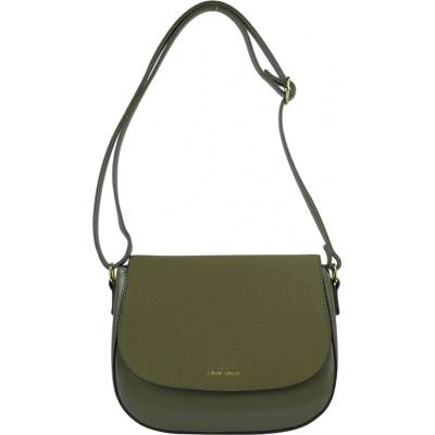 Lara Bags VANESA dámska crossbody koženková kabelka tmavo zelená