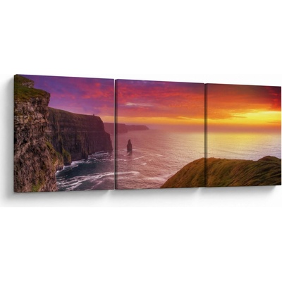 Obraz - Moherské útesy, trojdielne 150x50 cm