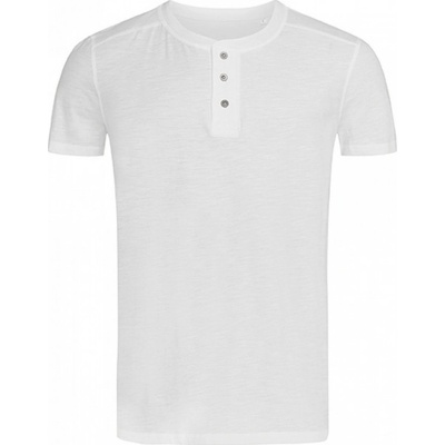 Stedman Lehké bavlněné triko Shawn Henley s knoflíčky S9430 bílá