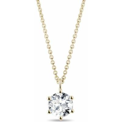 KLENOTA Zlatý prívesok s pol karátovým LG diamantom K0611303