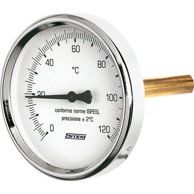 Steno teploměr bimetalový DN80/50 mm, 0-120°C, 1/2" zadní – Hledejceny.cz
